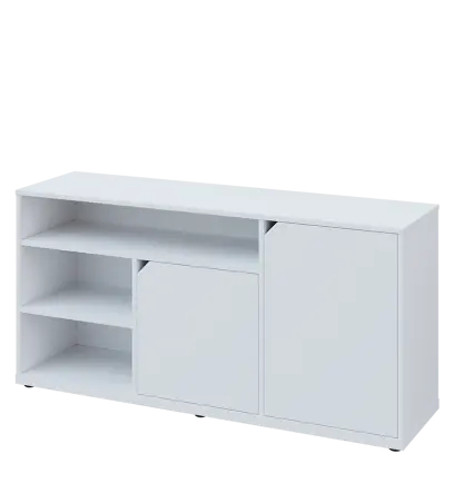 KU2-15DN3 P skříňka nízká 2-dveřová, nika, 740x1522x400, provedení pravé, bílá